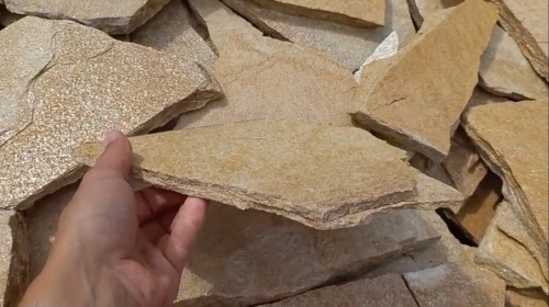 Плитняк златолит жёлтый для фасада 1,5-3 см купить в Республике Адыгея