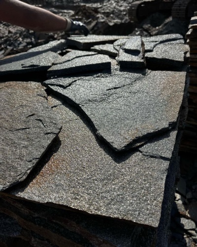 Плитняк златолит серебристый для фасада купить в Республике Адыгея