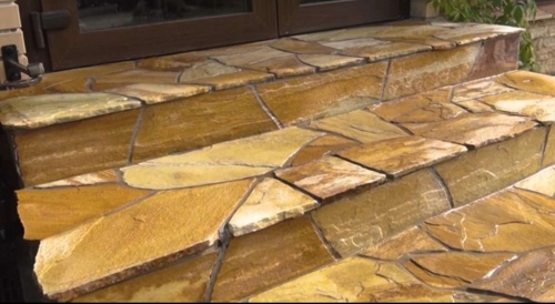 Плитняк златолит жёлтый золотистый для отмостки купить в Республике Адыгея