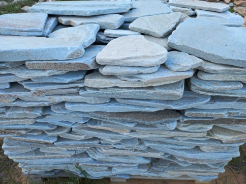 Плитняк златолит зелёный галтованный для цоколя купить в Республике Адыгея